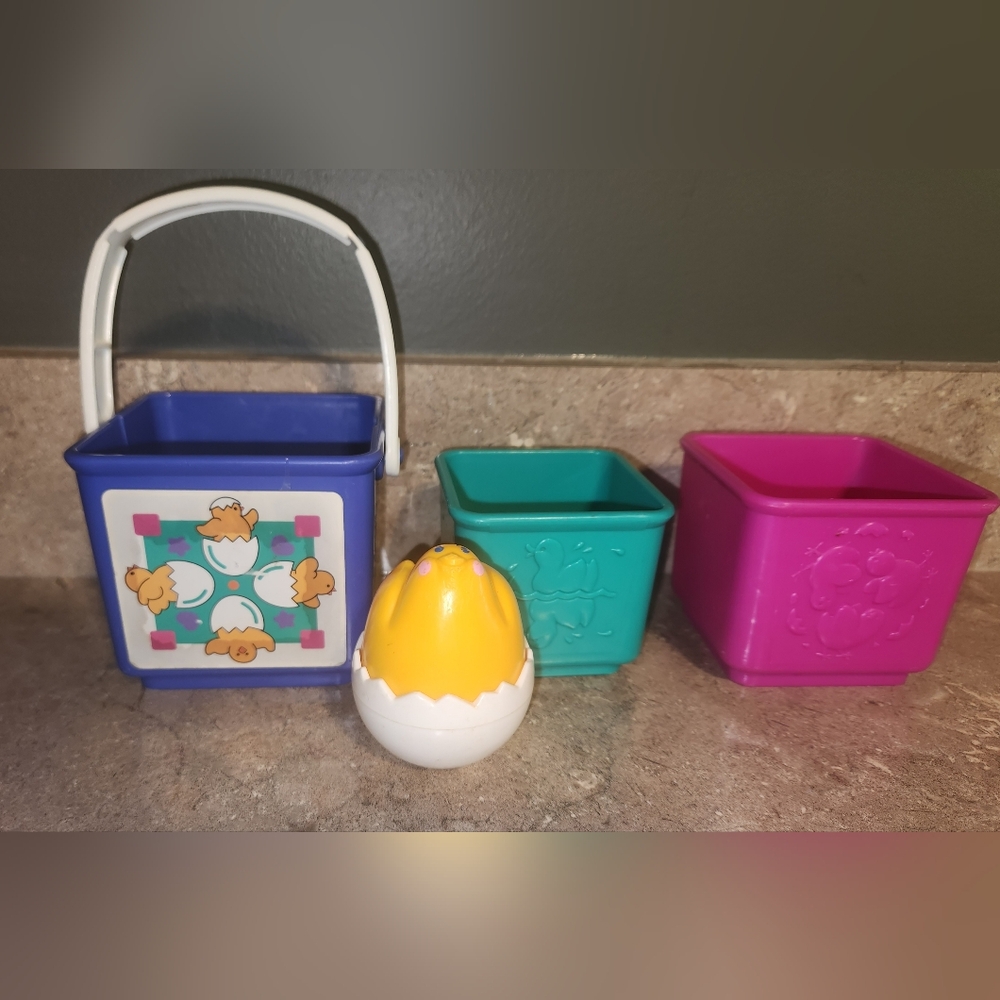 Colorful Vintage Stacking Toy 1995 Chick Toddler Baby
